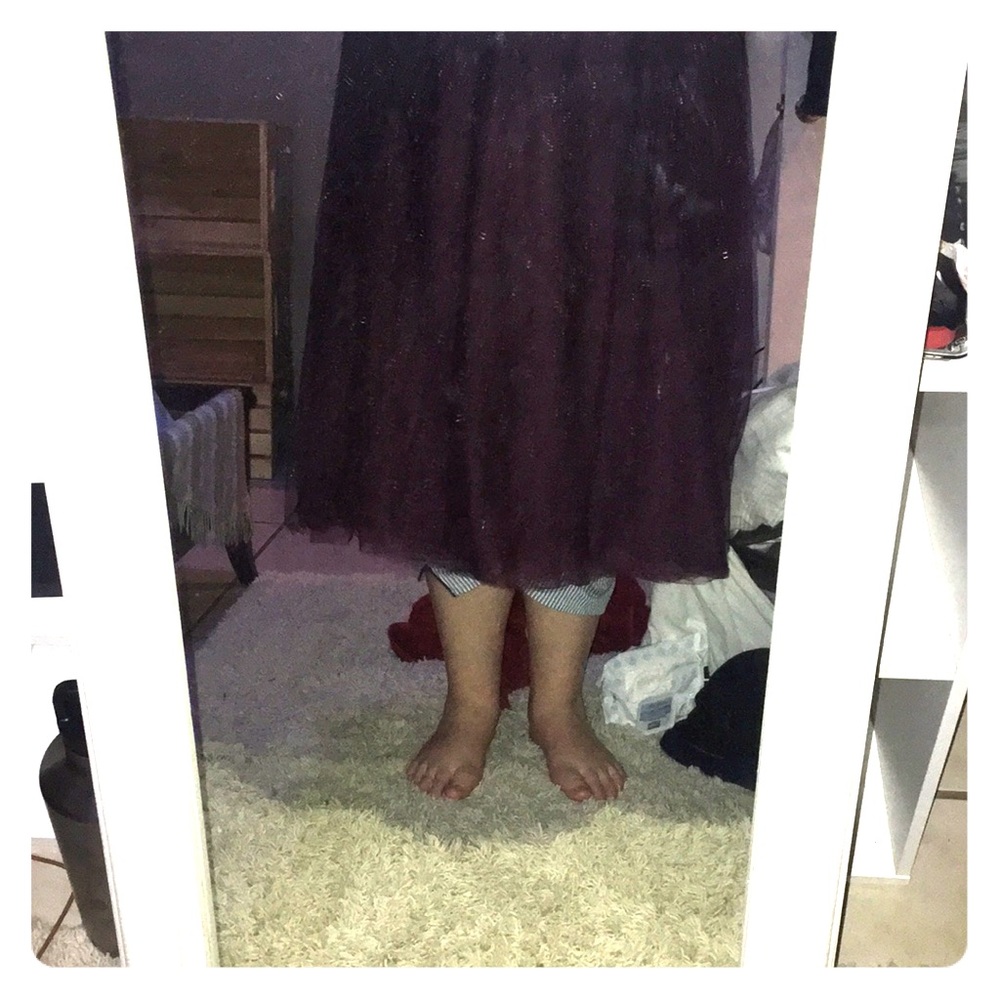 18 or xxl skirt purple fluffy stretches